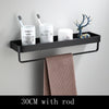 Black Bathroom Shelf Wall-Mounted