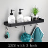 Black Bathroom Shelf Wall-Mounted